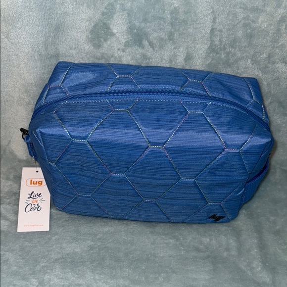 lug Handbags - Lug Blue Quilted Toiletry Bag with Durable Design